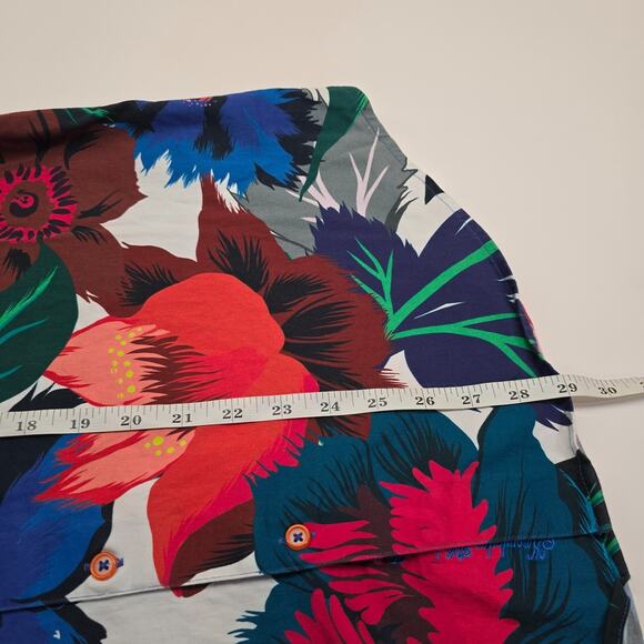 Robert Graham Floral Tropical Multicolor Short Sleeve Button Shirt Men XL - Picture 10 of 10